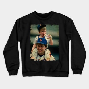 Gary Carter and His Son in New York Mets Crewneck Sweatshirt
